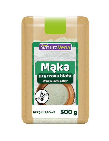 MĄKA GRYCZANA BIAŁA BEZGLUTENOWA 500 g - NATURAVENA