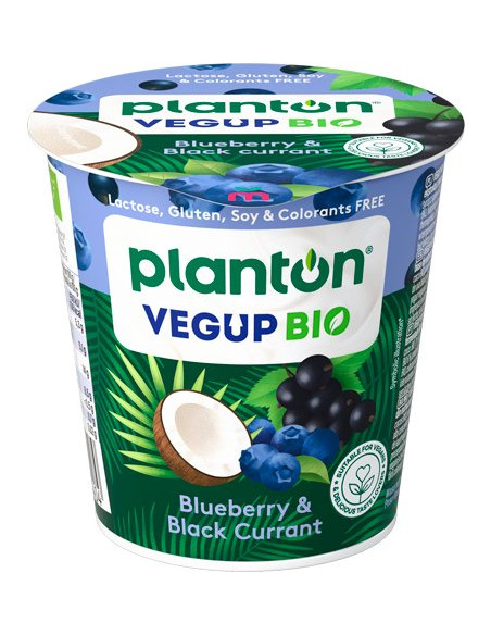 DESER KOKOSOWY JAGODA - CZARNA PORZECZKA BEZGLUTENOWY VEGANGURT BIO 140 g - VEGUP BIO