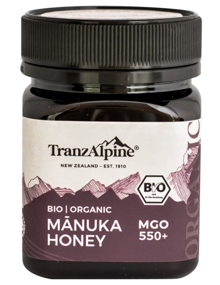 MIÓD MANUKA MGO 550+ BIO 250 g - TRANZALPINE