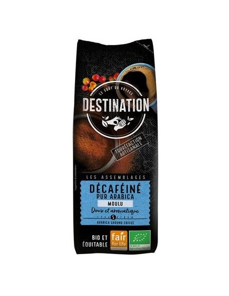 KAWA MIELONA BEZKOFEINOWA ARABICA 100 % FAIR FOR LIFE BIO 250 g - DESTINATION