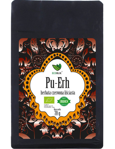 HERBATA CZERWONA LIŚCIASTA PU ERH BIO 70 g - ECOBLIK