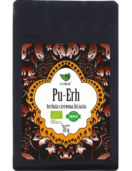 HERBATA CZERWONA LIŚCIASTA PU ERH BIO 70 g - ECOBLIK