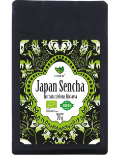 HERBATA ZIELONA LIŚCIASTA SENCHA JAPOŃSKA BIO 70 g - ECOBLIK