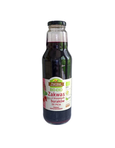 ZAKWAS Z BURAKÓW KISZONYCH NIEPASTERYZOWANY BEZGLUTENOWY BIO 700 ml - FARMA ŚWIĘTOKRZYSKA
