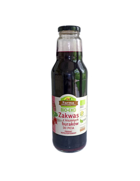ZAKWAS Z BURAKÓW KISZONYCH NIEPASTERYZOWANY BEZGLUTENOWY BIO 700 ml - FARMA ŚWIĘTOKRZYSKA