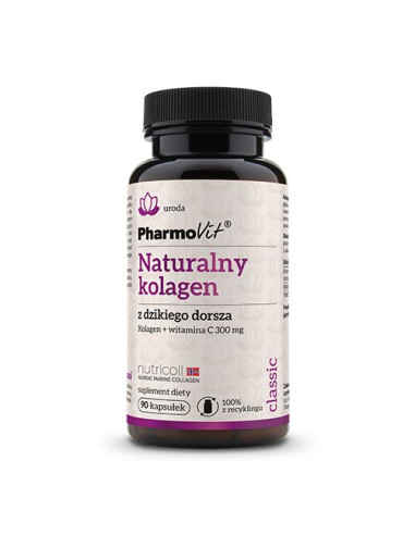 KOLAGEN Z DZIKIEGO DORSZA + WITAMINA C BEZGLUTENOWY 90 KAPSUŁEK - PHARMOVIT (CLASSIC)
