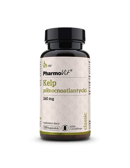 KELP PÓŁNOCNOATLANTYCKI (260 mg) BEZGLUTENOWY 120 KAPSUŁEK - PHARMOVIT (CLASSIC)