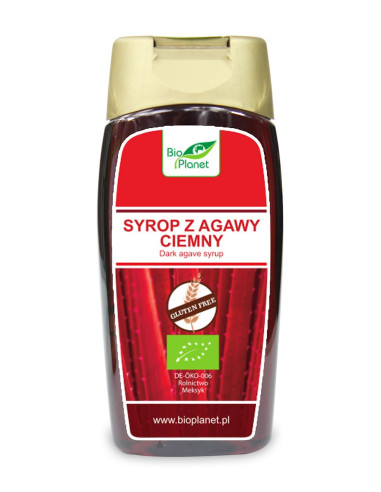 SYROP Z AGAWY CIEMNY BEZGLUTENOWY BIO 350 g (250 ml) - BIO PLANET