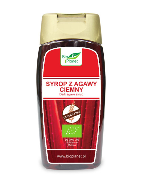 SYROP Z AGAWY CIEMNY BEZGLUTENOWY BIO 350 g (250 ml) - BIO PLANET