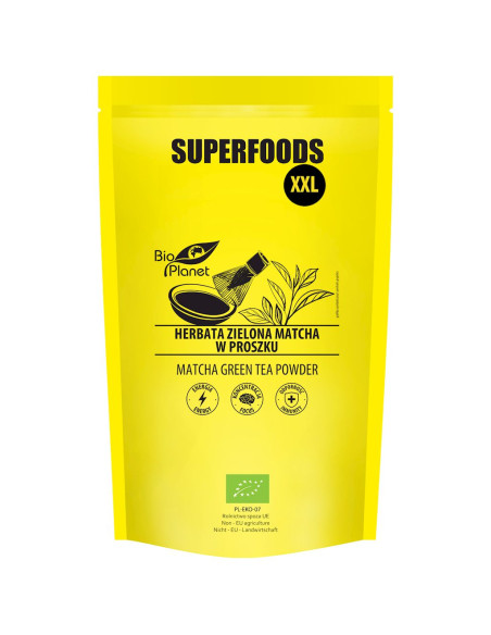 HERBATA ZIELONA MATCHA BIO 500 g - BIO PLANET SUPERFOODS