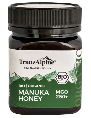 MIÓD MANUKA MGO 250+ BIO 250 g - TRANZALPINE