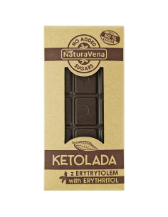 CZEKOLADA GORZKA 60 % KETOLADA 100 g - NATURAVENA