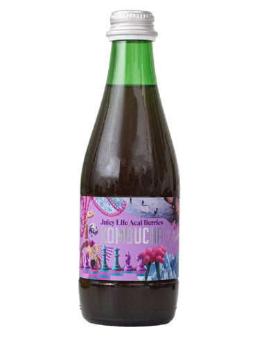 KOMBUCHA O SMAKU JAGÓD ACAI (JUICY LIFE ACAI BERRIES) BIO 330 ml - KOMBUCHA BY LAURENT (PRODUKT SEZONOWY)