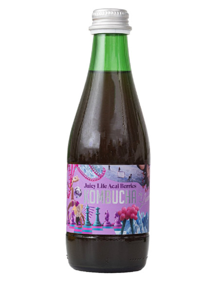KOMBUCHA O SMAKU JAGÓD ACAI (JUICY LIFE ACAI BERRIES) BIO 330 ml - KOMBUCHA BY LAURENT (PRODUKT SEZONOWY)