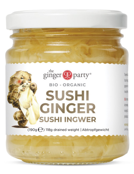 IMBIR MARYNOWANY DO SUSHI BIO 190 g (118 g) - GINGER PEOPLE
