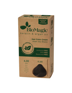FARBA DO WŁOSÓW BRĄZ (4.00) 250 g - BIOMAGIC