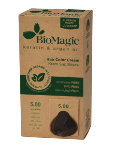 FARBA DO WŁOSÓW JASNY BRĄZ (5.00) 250 g - BIOMAGIC