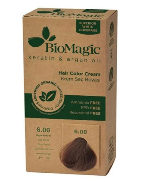 FARBA DO WŁOSÓW CIEMNY BLOND (6.00) 250 g - BIOMAGIC