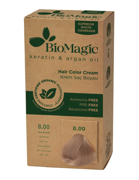 FARBA DO WŁOSÓW JASNY BLOND (8.00) 250 g - BIOMAGIC