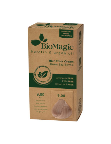 FARBA DO WŁOSÓW BARDZO JASNY BLOND (9.00) 250 g - BIOMAGIC