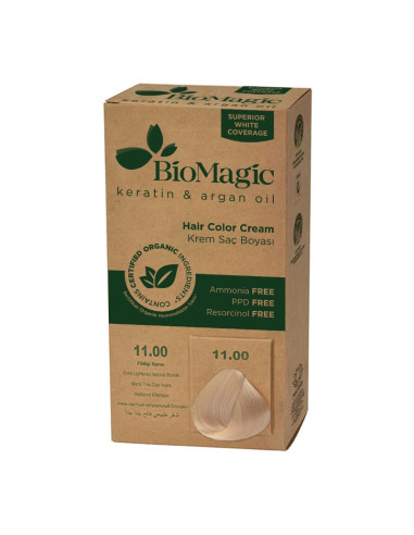 FARBA DO WŁOSÓW BARDZO JASNY PLATYNOWY BLOND (11.00) 250 g - BIOMAGIC