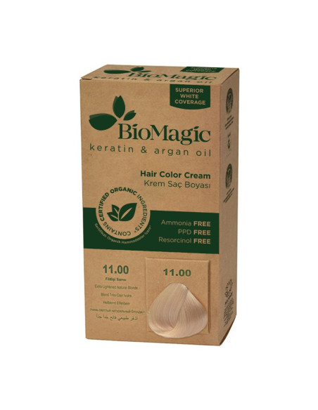 FARBA DO WŁOSÓW BARDZO JASNY PLATYNOWY BLOND (11.00) 250 g - BIOMAGIC