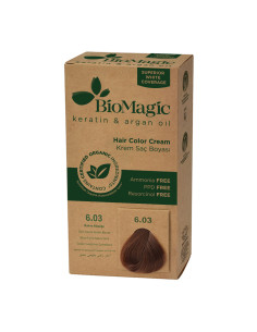 FARBA DO WŁOSÓW CIEMNY ZŁOTY BLOND (6.03) 250 g - BIOMAGIC