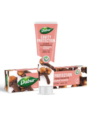 PASTA DO ZĘBÓW PRZECIWPRÓCHNICZA Z GOŹDZIKIEM BEZ FLUORU 100 ml - DABUR