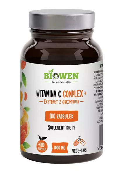 WITAMINA C COMPLEX+ BEZGLUTENOWA 100 KAPSUŁEK - BIOWEN