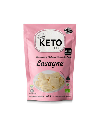 MAKARON (KONJAC) LASAGNE BEZGLUTENOWY BIO 270 g (200 g) - KETO CHEF