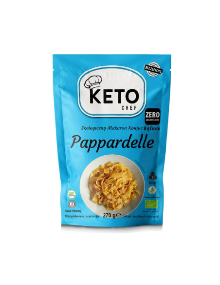 MAKARON (KONJAC) PAPPARDELLE BEZGLUTENOWY BIO 270 g (200 g) - KETO CHEF