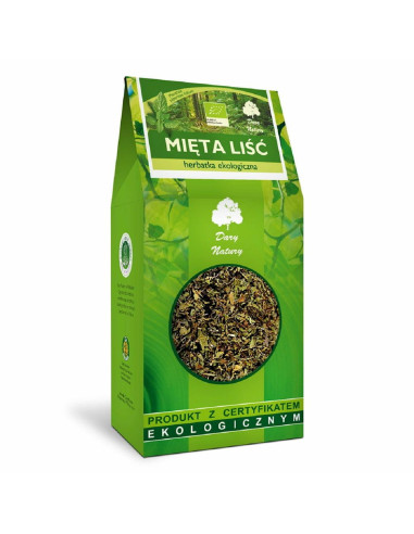 HERBATKA LIŚĆ MIĘTY BIO 100 g - DARY NATURY
