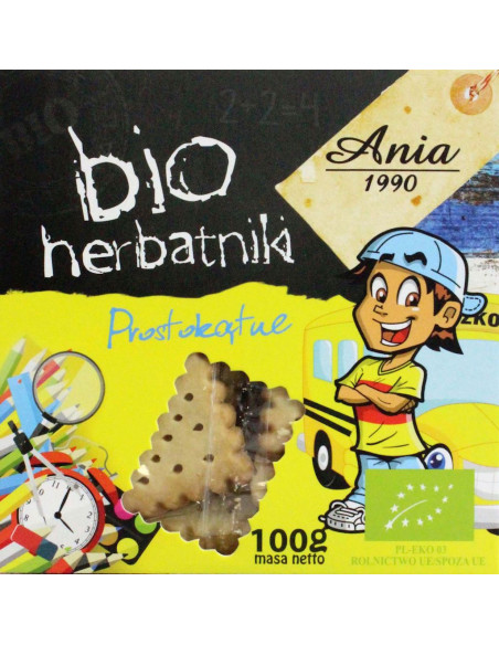 HERBATNIKI PROSTOKĄTNE BIO 100 g - BIO ANIA