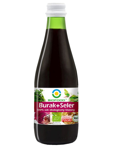 SOK Z BURAKÓW I SELERÓW KISZONYCH NFC BEZGLUTENOWY BIO 300 ml - BIOFOOD