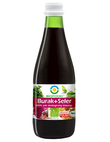 SOK Z BURAKÓW I SELERÓW KISZONYCH NFC BEZGLUTENOWY BIO 300 ml - BIOFOOD