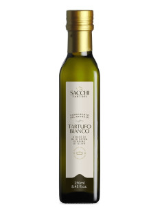 PRZYPRAWA NA BAZIE OLIWY Z OLIWEK O SMAKU TRUFLI BIAŁEJ 250 ml - SACCHI TARTUFI