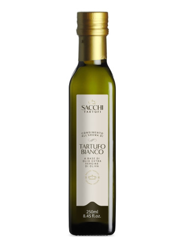 PRZYPRAWA NA BAZIE OLIWY Z OLIWEK O SMAKU TRUFLI BIAŁEJ 250 ml - SACCHI TARTUFI