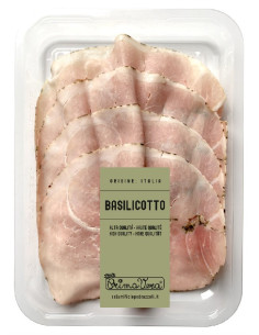 SZYNKA GOTOWANA PROSCIUTTO COTTO Z BAZYLIĄ PLASTRY BEZGLUTENOWA BIO 100 g - PRIMAVERA 2