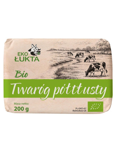 TWARÓG PÓŁTŁUSTY BIO 200 g - EKO ŁUKTA