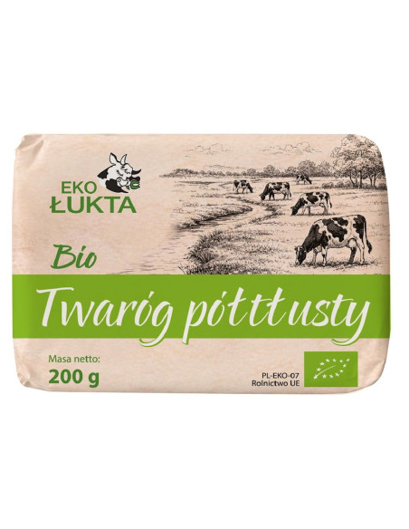 TWARÓG PÓŁTŁUSTY BIO 200 g - EKO ŁUKTA