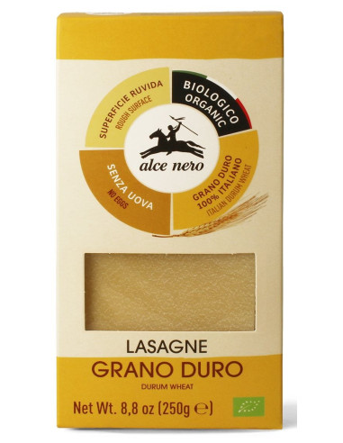 MAKARON (SEMOLINOWY) LASAGNE BIO 250 g - ALCE NERO