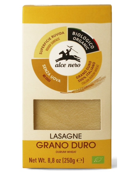 MAKARON (SEMOLINOWY) LASAGNE BIO 250 g - ALCE NERO