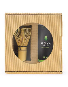 ZESTAW HERBATA ZIELONA MATCHA CODZIENNA JAPOŃSKA BIO 30 g & MIOTEŁKA BAMBUSOWA CHASEN - MOYA MATCHA