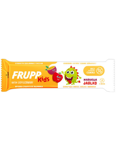 BATON DLA DZIECI LIOFILIZOWANY JABŁKO - MARAKUJA BEZGLUTENOWY  9 g - CELIKO (FRUPP KIDS)