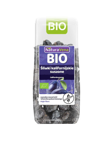 ŚLIWKI KALIFORNIJSKIE SUSZONE BEZGLUTENOWE BIO 200 g - NATURAVENA