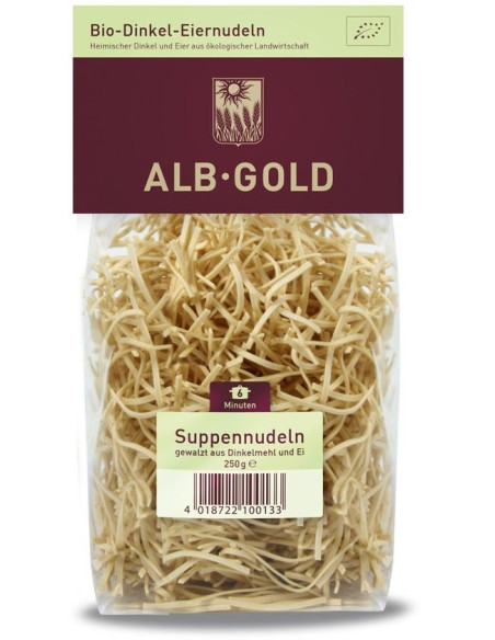 MAKARON (ORKISZOWY JAJECZNY) NITKI BIO 250 g - ALB GOLD
