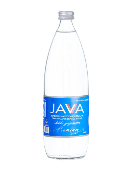 NATURALNA WODA MINERALNA ŚREDNIOZMINERALIZOWANA LEKKO GAZOWANA 860 ml (SZKŁO) - JAVA
