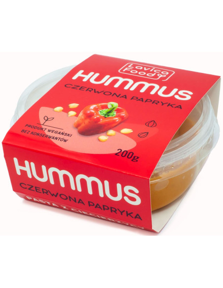 HUMMUS CZERWONA PAPRYKA 200 g - LAVICA FOOD