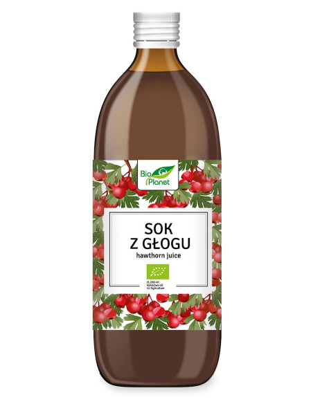 SOK Z GŁOGU BIO 500 ml - BIO PLANET