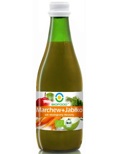 SOK JABŁKO - MARCHEW NFC BEZGLUTENOWY BIO 300 ml - BIOFOOD